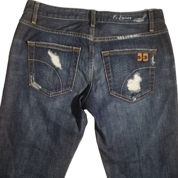 Joe's Jeans Womens Ex Lover Distressed Slim Crop Blue Denim Jeans Mid Rise Sz 26 - Picture 2 of 5